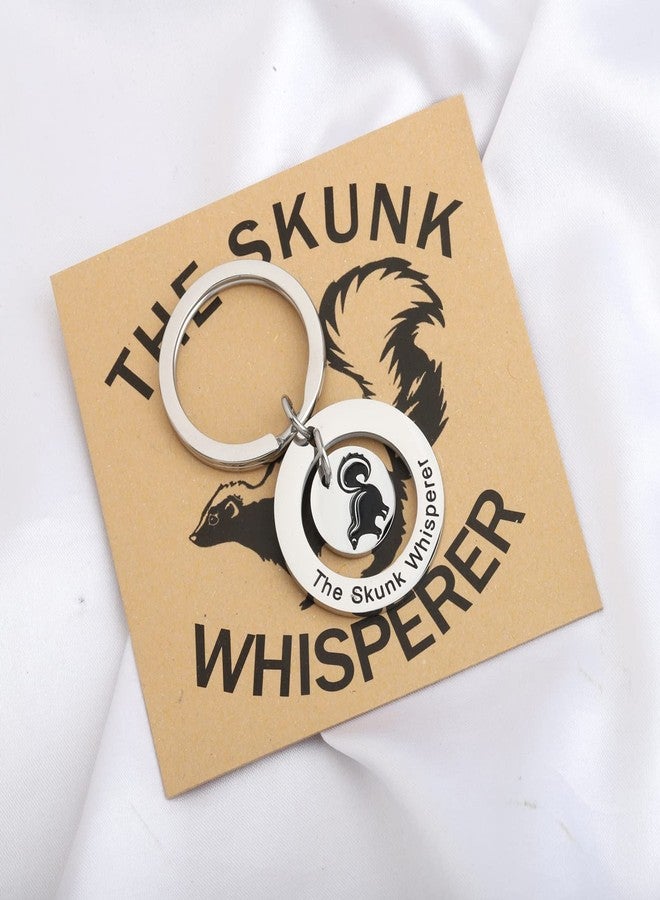 OKEYCH Skunk Lover Gift: The Skunk Whisperer Keychain - Modern Animal, Animal Print, Stainless Steel, Women's Keychain - Image 4